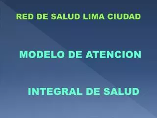 modelo de atencion integral de salud