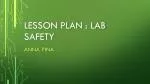 Lesson plan : lab safety - slide 1
