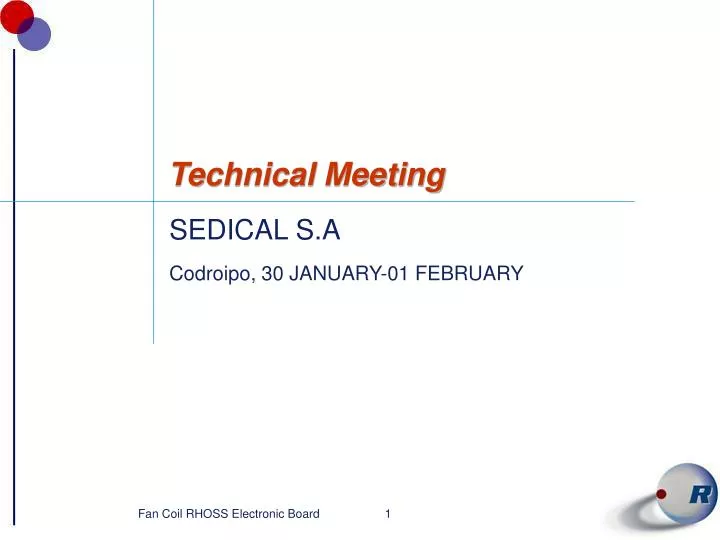 technical meeting