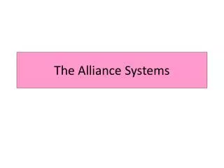 The Alliance Systems