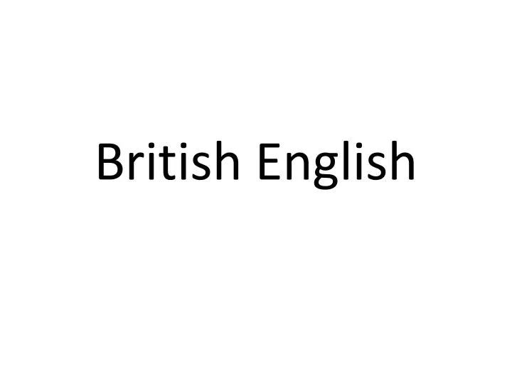british english
