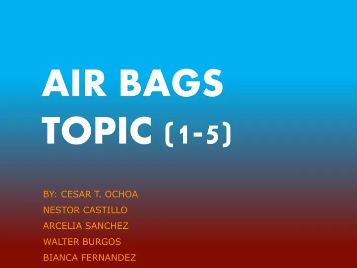 air bags topic 1 5