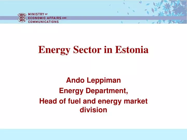 energy sector in estonia