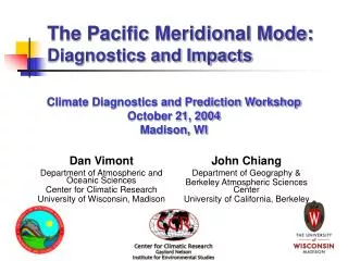 The Pacific Meridional Mode: Diagnostics and Impacts