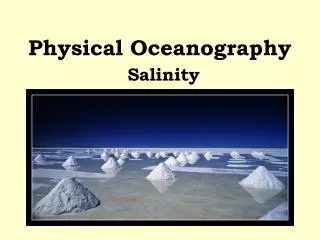 Physical Oceanography