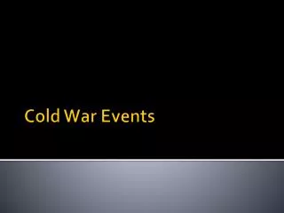 Cold War Events