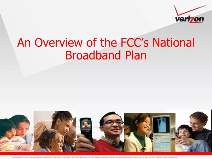 an overview of the fcc s national broadband plan