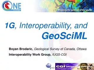 1G , Interoperability, and GeoSciML