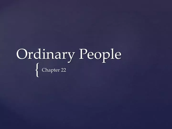 ordinary people