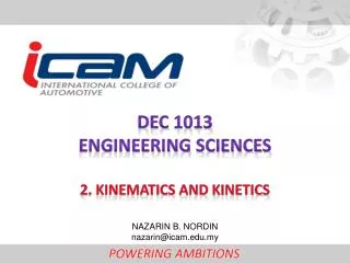 DEC 1013 ENGINEERING SCIENCEs
