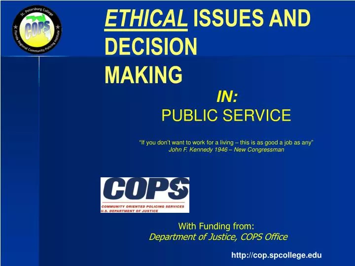 ethical issues and decision making