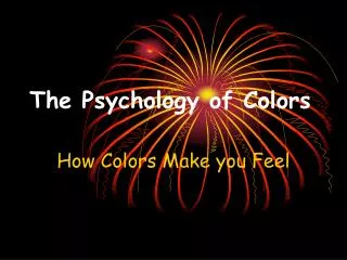 The Psychology of Colors