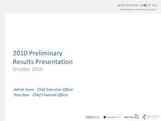 2010 Preliminary Results Presentation October 2010
