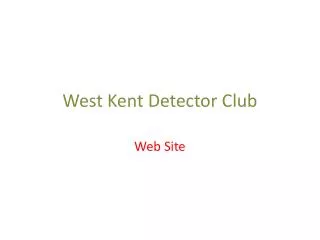West Kent Detector Club