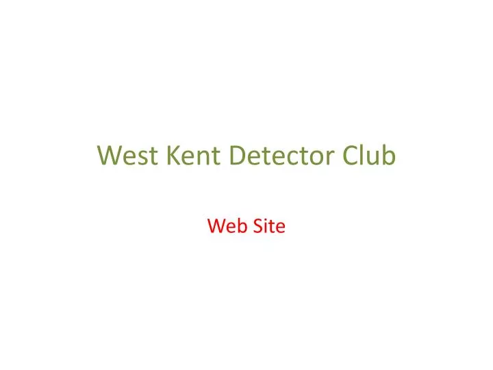 west kent detector club