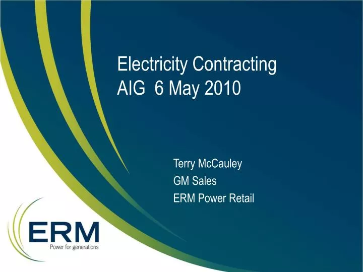 electricity contracting aig 6 may 2010