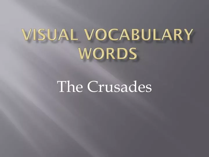 visual vocabulary words