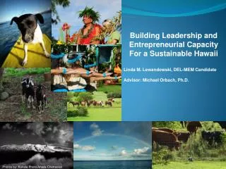 Building Leadership and Entrepreneurial Capacity For a Sustainable Hawaii