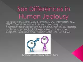 Sex Differences in Human Jealousy