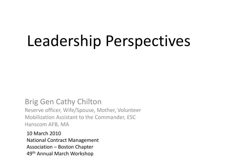 leadership perspectives