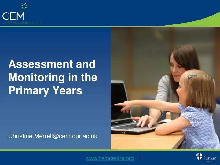 assessment and monitoring in the primary years