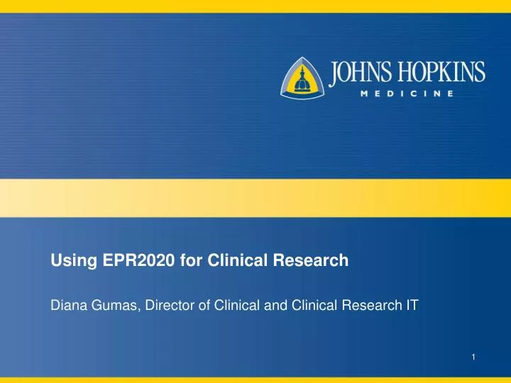 using epr2020 for clinical research
