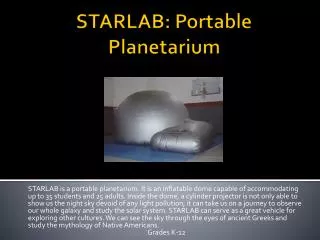 STARLAB: Portable Planetarium