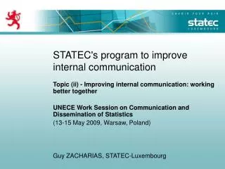 STATEC's program to improve internal communication