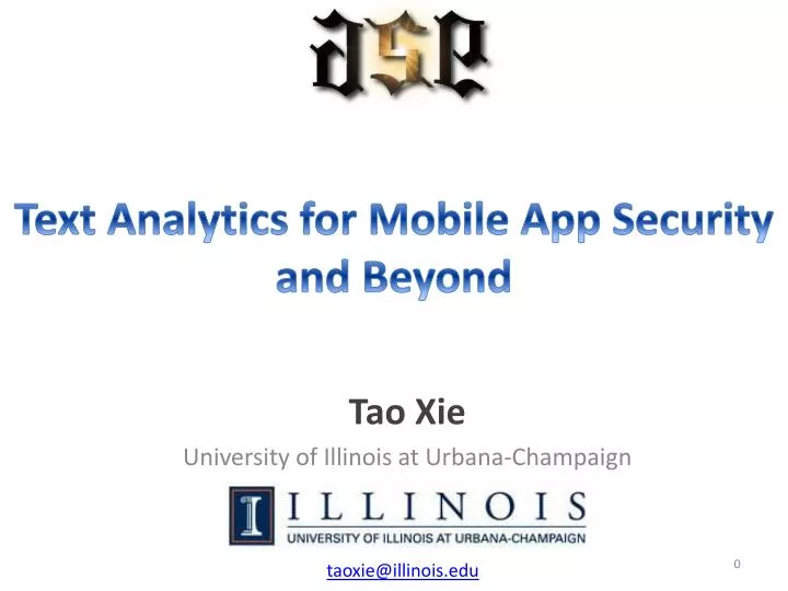 text analytics for mobile app security and beyond