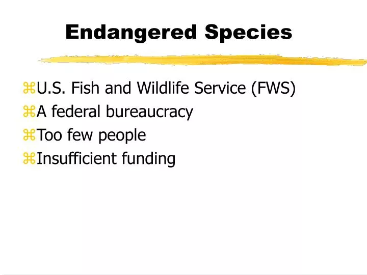 endangered species