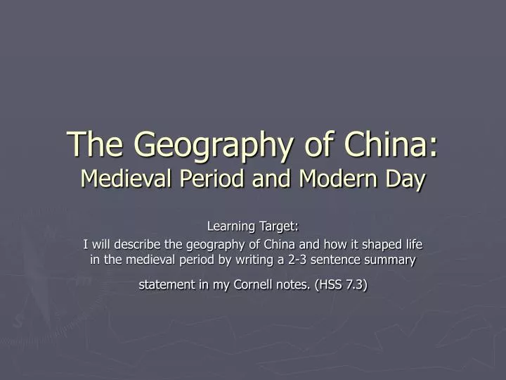 the geography of china medieval period and modern day