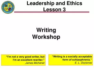 Leadership and Ethics Lesson 3