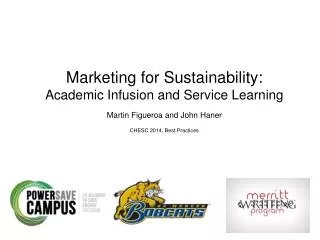 Marketing for Sustainability: Academic Infusion and Service Learning