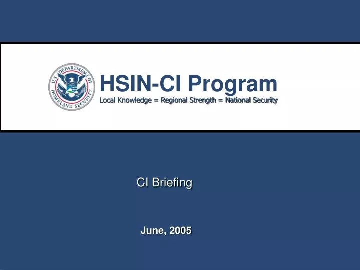 ci briefing