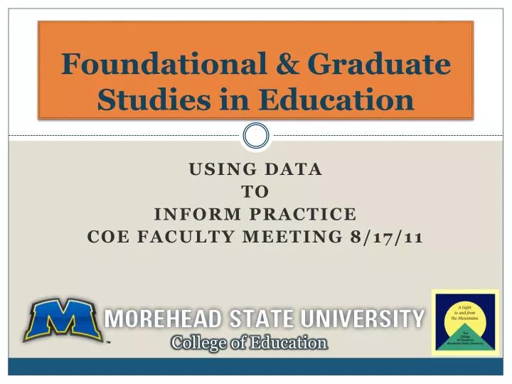 foundational graduate studies in education