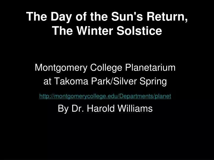 the day of the sun s return the winter solstice