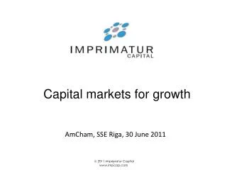 Capital markets for growth