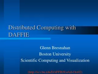 Distributed Computing with DAFFIE