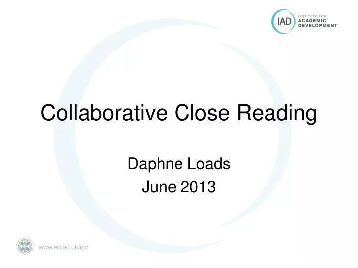 collaborative close reading