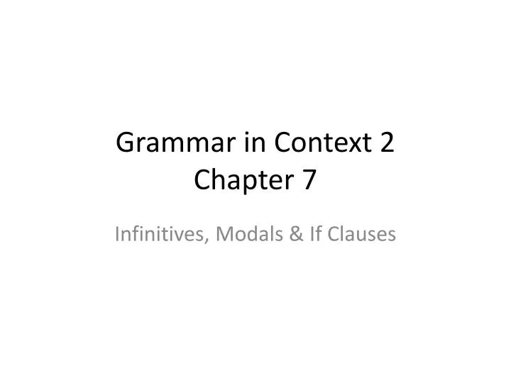 grammar in context 2 chapter 7