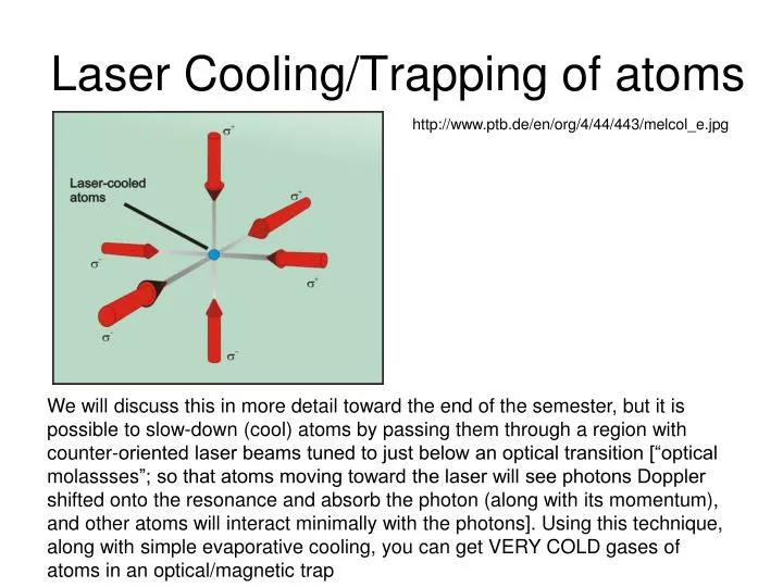 laser cooling trapping of atoms