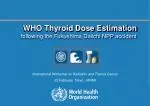 WHO Thyroid Dose Estimation f ollowing the Fukushima Daiichi NPP accident - slide 1