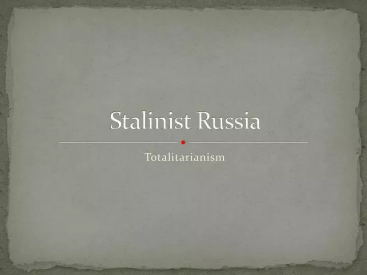 stalinist russia