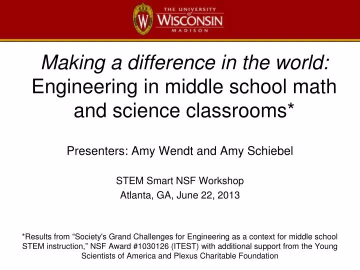making a difference in the world engineering in middle school math and science classrooms