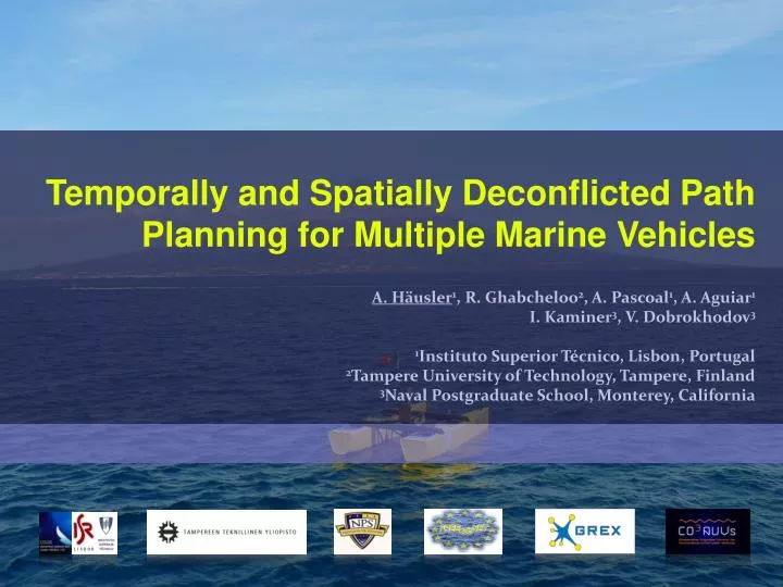 temporally and spatially deconflicted path planning for multiple marine vehicles