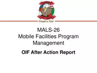 MALS-26 Mobile Facilities Program Management