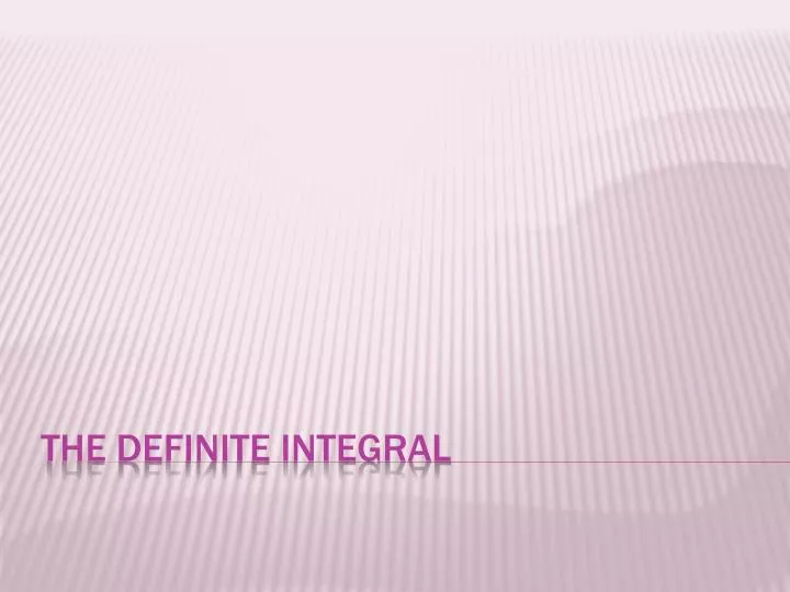 the definite integral