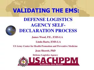 DEFENSE LOGISTICS AGENCY SELF-DECLARATION PROCESS