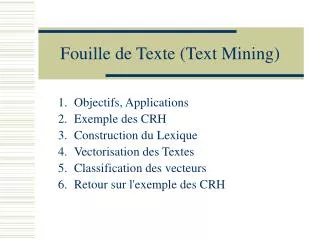 fouille de texte text mining