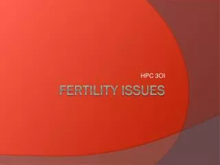 Fertility Issues